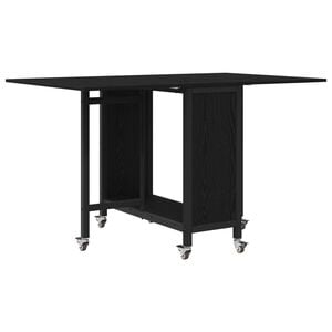 vidaXL Tavolo da pranzo pieghevole con ruote 130 x 80 x 76,5 cm