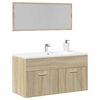 vidaXL Set Mobili da Bagno 2 pz Rovere Sonoma in Legno Multistrato
