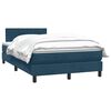 vidaXL Giroletto a Molle con Materasso Blu Scuro 120x210 cm in Velluto