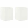vidaXL Supporto per piante 2 pcs Bianco 30 x 30 x 40 cm Acciaio
