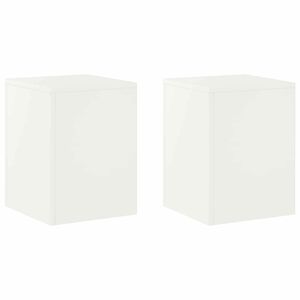 vidaXL Supporto per piante 2 pcs Bianco 30 x 30 x 40 cm Acciaio