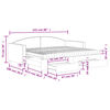 vidaXL Divano Letto Estraibile con Cassetti Tortora 90x200 cm Tessuto