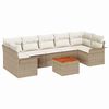 vidaXL Set Divano da Giardino 8 pz 7-Numero di posti Beige e Crema