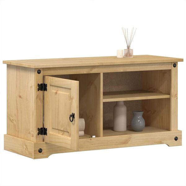 vidaXL Mobile Porta TV Corona 100x40x52 cm in Legno Massello di Pino