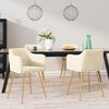 vidaXL Sedie da Pranzo 4 pz Crema in Velluto