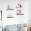 vidaXL Scaffale da parete 4 pcs Rosso 40 x 9 x 3 cm Legno multistrato