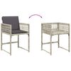 vidaXL Set Pranzo Giardino 11pz con Cuscini Grigio Chiaro Polyrattan