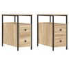 vidaXL Comodini 2 pz Rovere Sonoma 30x60x60 cm in Legno Multistrato