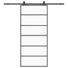 vidaXL Porta Scorrevole con Ferramenta Nera 90x205 cm in Vetro ESG
