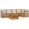 vidaXL Set di divani da esterno 6 pz Naturale Poliestere