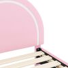vidaXL Struttura letto bambini con testata Rosa 90 x 190 cm PU