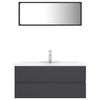 vidaXL Set Mobili da Bagno Grigio in Legno Multistrato