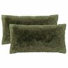 vidaXL Federa 2 pz HEERLEN Verde 40 x 70 cm Fleece PV