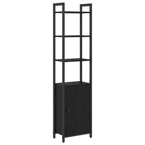 vidaXL Armadio per Libri Rovere Nero 40 x 24 x 161 cm