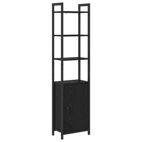 vidaXL Armadio per Libri Rovere Nero 40 x 24 x 161 cm