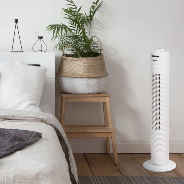 Bestron Ventilatore a Torre con Timer 80 cm 35 W Bianco AFT760W