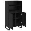 vidaXL Credenza Nero 60 x 36 x 110 cm Legno multistrato