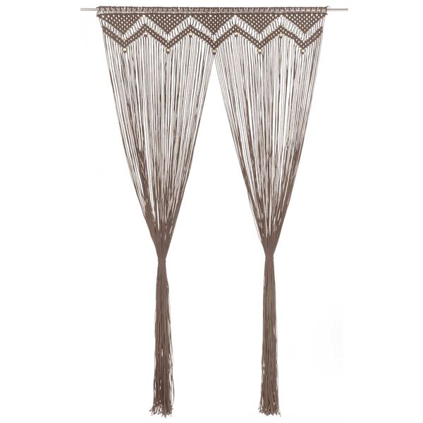 vidaXL Tenda Macramè Grigio Talpa 140x240 cm in Cotone