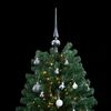vidaXL Albero Natale Incernierato con 300 LED e Palline 180 cm