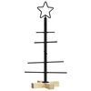 vidaXL Albero di Natale in metallo con supporto Nero 59,5 cm