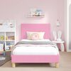 vidaXL Struttura letto bambini con testata Rosa 80 x 200 cm Tessuto