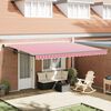 vidaXL Tenda Retrattile Rosso e bianco 450 × 300 cm Tessuto