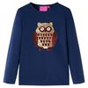 Maglietta da Bambina Maniche Lunghe Blu Marino 104