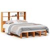vidaXL Letto Libreria senza Materasso Marrone Cera 150x200 cm Legno