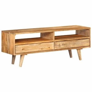vidaXL Mobile Porta TV 110x30x41 cm in Legno Massello di Mango