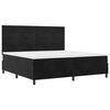 vidaXL Letto a Sorgente LED con materasso Nero 200 x 200 cm Tessuto