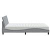 vidaXL Letto con Materasso Hanko Grigio Chiaro 140x190cm Tessuto