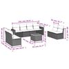 vidaXL Set Divano da Giardino 9 pz con Cuscini Grigio in Polyrattan