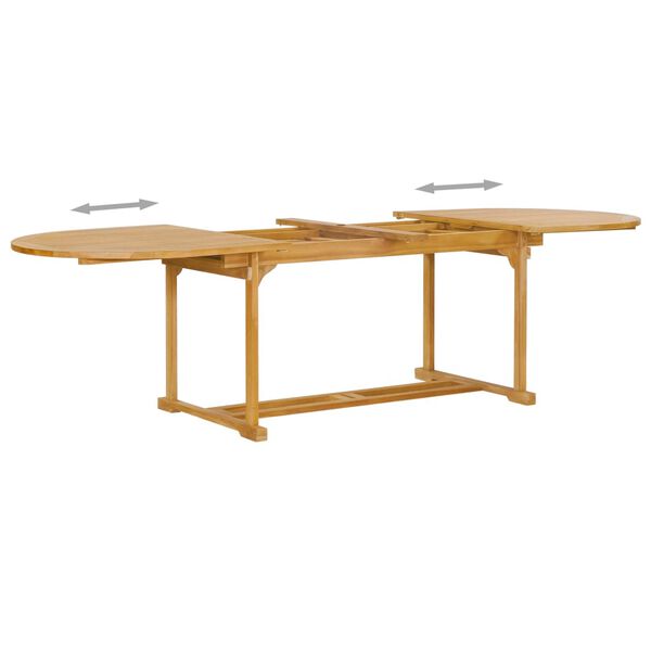 vidaXL Set da Pranzo 9 pz in Legno Massello di Teak