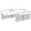vidaXL Set Divani da Giardino 10 pz con Cuscini Grigio in Polyrattan