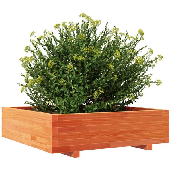 vidaXL Fioriera Giardino Marrone Cera 90x90x26,5cm Legno Massello Pino