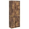 vidaXL Set di armadi 2 pcs Rovere Fumo Legno ingegnerizzato