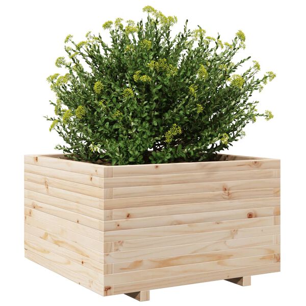 vidaXL Fioriera da Giardino 80x80x49,5 cm in Legno Massello di Pino