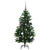 vidaXL Albero Natale Incernierato con 150 LED e Palline 150 cm