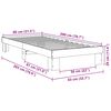 vidaXL Struttura Letto Senza Materasso in Legno Massello di Rovere