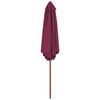 vidaXL Ombrellone da Esterni con Palo in Legno 270 cm Rosso Bordeaux