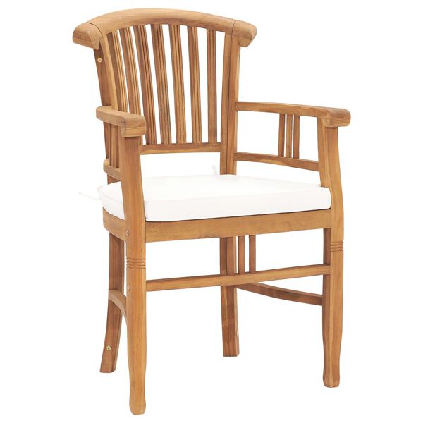 vidaXL Set da Pranzo da Giardino 3 pz con Cuscini in Legno di Teak