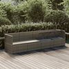 vidaXL Set Divani da Giardino 4 pz con Cuscini in Polyrattan Grigio