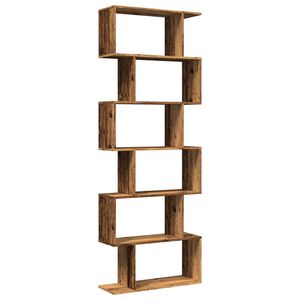 vidaXL Libreria Divisorio 6Ripiani Legno Antico 70x24x193cm Truciolato