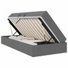 vidaXL Letto con contenitore e materasso Grigio scuro 90 x 200 cm