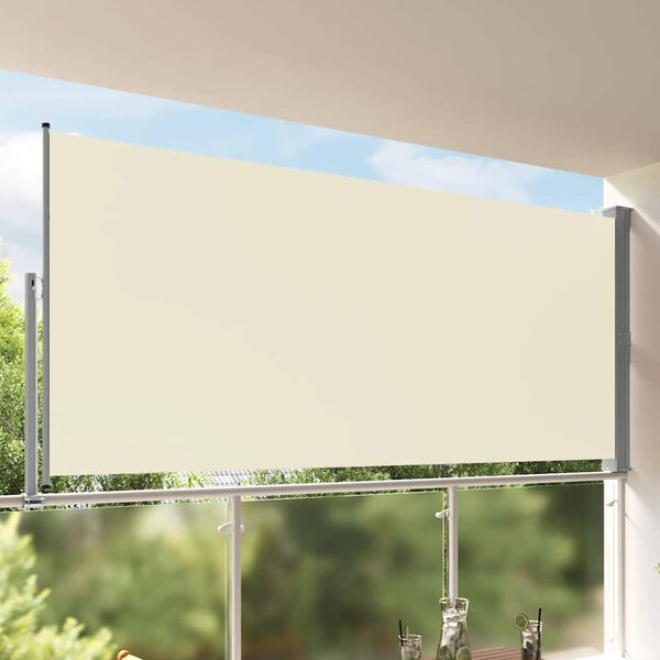 vidaXL Tenda da Sole Laterale Retrattile 160 x 300 cm Crema