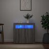 vidaXL Credenza con Luci LED Grigio Sonoma 80x35x75 cm