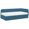 vidaXL Cornice del letto ad angolo Blu 100 x 200 cm Velluto