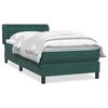 vidaXL Giroletto a Molle con Materasso Verde Scuro 100x210 cm Velluto