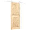 vidaXL Porta scorrevole Naturale e Bianco 80 x 210 cm