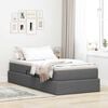 vidaXL Letto con contenitore e materasso Grigio scuro 90 x 190 cm